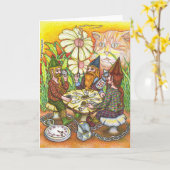 3 Gnomes-Gruß-Karte Karte (Gelbe Blume)