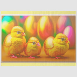 3 Gold Little Osterchicks Collection Seidenpapier