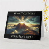 3 Goldene Kreuze auf einem Himmlischen Berg Karte (Gelbe Blume)