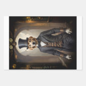 3 Goldener Retriever in der Belle Epoque Geschenkpapier Set (Vorderseite 3)