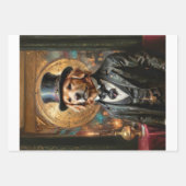 3 Goldener Retriever in der Belle Epoque Geschenkpapier Set (Vorderseite)