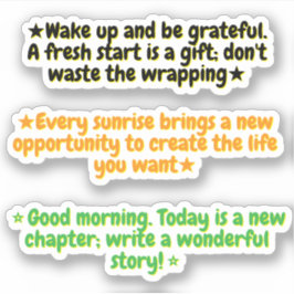 3 Good Morning Inspirational Quotes | Motivational Aufkleber