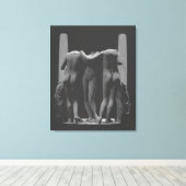 3 Graces Print Roman Art Print Stretched Leinwand (Insitu (Holzboden))
