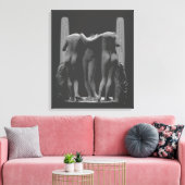 3 Graces Print Roman Art Print Stretched Leinwand (Insitu (Wohnzimmer))