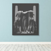 3 Graces Print Roman Art Print Stretched Leinwand (Insitu (Holzboden))