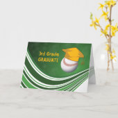 3. Grad-Abschluss, Softball-Ball und Hut Karte (Gelbe Blume)