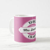 3. Grad-Lehrer-personalisiertes Kaffeetasse (Vorderseite Links)