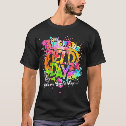 3. Grade Field Day 2024 Lass The Games Begin Kids T-Shirt (Vorderseite)