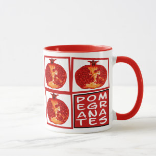 3 Granatapfelscheiben Art Deco Tasse