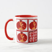 3 Granatapfelscheiben Art Deco Tasse (Links)