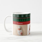 3 Grandkids Foto Collage Niedlicher Weihnachtsbaum Kaffeetasse (Links)