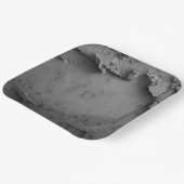 3 Grau-rustikales Design Pappteller (Gewinkelt)