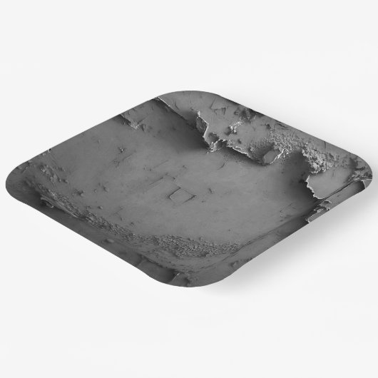 3 Grau-rustikales Design Pappteller (Gewinkelt)