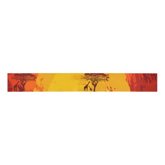 3" Grosgrain Ribbon African Safari Giraffe Sun Ripsband (Vorderseite)