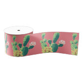 3" Grosgrain Ribbon Bohemisch Cactus succulents De Ripsband (Spule)