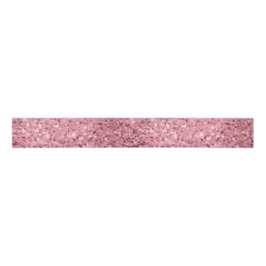 3" Grosgrain Ribbon Rose Gold Glitzer Ripsband (Vorderseite)