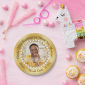 3 Größe des Fotos und Personalisiert, 50. Geburtst Pappteller (Party)