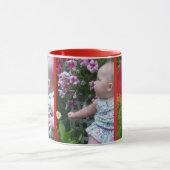 3 Große Fotos Roter Hintergrund Leicht hochladen Tasse (Zentrum)