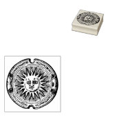 3 Größen Gummi Briefmarke antikes Sonnensymbol Gummistempel (Stempel)