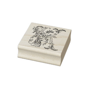 3 Größen Gummi Briefmarke Monogramm Anfangsbuchs Gummistempel