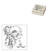 3 Größen Gummi Briefmarke Monogramm Anfangsbuchsta Gummistempel (Stempel)