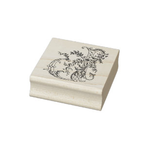 3 Größen Gummi Briefmarke Monogramm Anfangsbuchsta Gummistempel