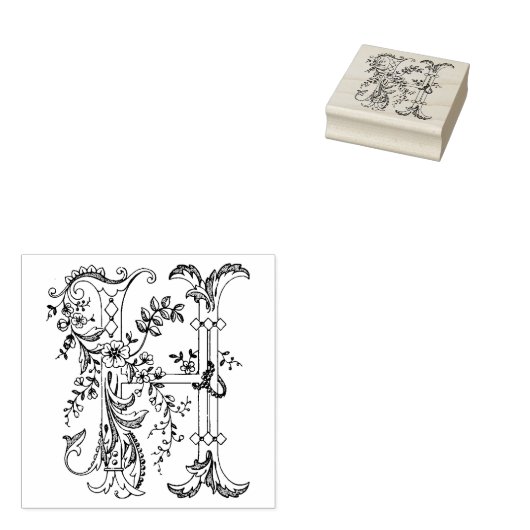 3 Größen Gummi Briefmarke Monogramm Anfangsbuchsta Gummistempel (Stempel)