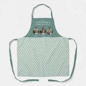 3 Großkinder Foto Oma Weihnachten Schürze (Vorderseite)