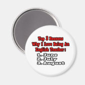 3 Gründe, aus denen ich Liebe habe, Englischlehrer Magnet (Vorderseite/Rückseite)