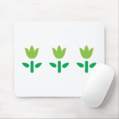 3 Grüne Blume Mousepad (Mit Mouse)