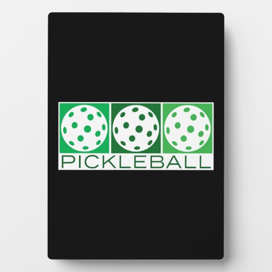 3 Grüne Pickleballs auf Weiß Fotoplatte (Vorderseite)