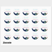 3 Grußaufkleber Runder Aufkleber (Blatt)