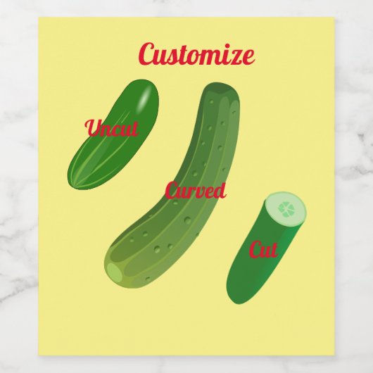 3 Gurken Thunder_Cove Weinetikett (Einzelnes Label)