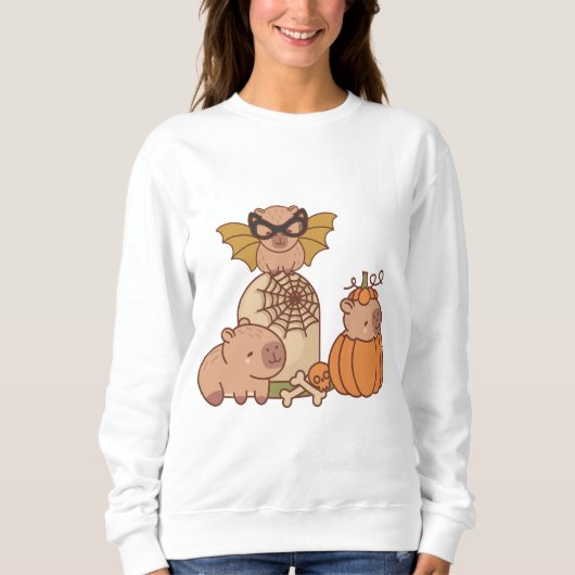 3 Halloween-Capybaras Sweatshirt (Vorderseite)