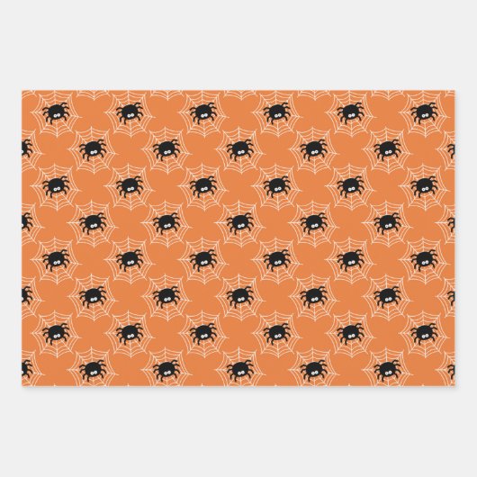 3 Halloween-Koordinaten heißen Fledermäuse Geister Geschenkpapier Set (Vorderseite 3)