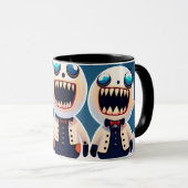 3 Halloween Zombie Tasse (VorderseiteRechts)