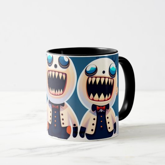 3 Halloween Zombie Tasse (VorderseiteRechts)