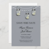 3 Hanging Mason Jars - SAVE THE DATE (Vorne/Hinten)