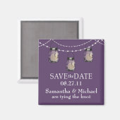 3 Hanging Mason Jars - SAVE THE DATE Magnet (Vorderseite/Rückseite)
