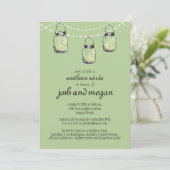 3 HangMason Jars - Engagement Party Einladung (Stehend Vorderseite)