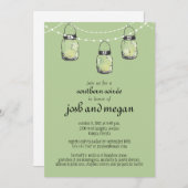 3 HangMason Jars - Engagement Party Einladung (Vorne/Hinten)