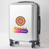 3. Happy Diwali das Festival der Lichter Indiens Aufkleber (Koffer)