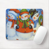 3 Happy Snowmen Mousepad (Mit Mouse)