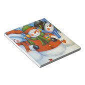 3 Happy Snowmen Notizblock (angewinkelt)