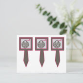 3 Heart Lock Wedding Cup Cake Picks Postkarte (Stehend Vorderseite)