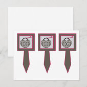 3 Heart Lock Wedding Cup Cake Picks Postkarte (Vorne/Hinten)