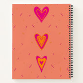 3-Hearts-Notebook individuell anpassbar Notizblock (Rückseite)