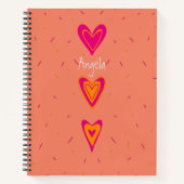 3-Hearts-Notebook individuell anpassbar Notizblock (Vorderseite)