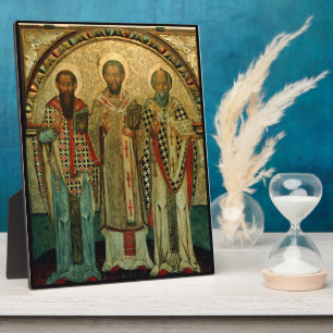 3 Heiliger Hierarch l Orthodox Icon l Katholische  Fotoplatte
