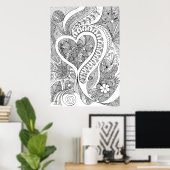 3 HERZEN POSTER (Heimbüro)